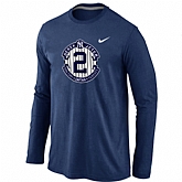 Nike Derek Jeter New York Yankees Official Final Season Commemorative Logo Long Sleeve T-Shirt Dark blue,baseball caps,new era cap wholesale,wholesale hats