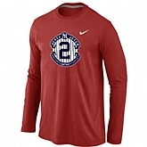 Nike Derek Jeter New York Yankees Official Final Season Commemorative Logo Long Sleeve T-Shirt Red,baseball caps,new era cap wholesale,wholesale hats