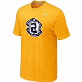Nike Derek Jeter New York Yankees Official Final Season Commemorative Logo T-Shirt Yellow,baseball caps,new era cap wholesale,wholesale hats