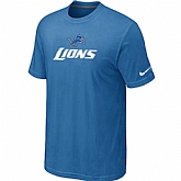 Nike Detroit Lions Authentic Logo T-Shirt L.Blue,baseball caps,new era cap wholesale,wholesale hats