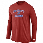 Nike Detroit Lions Heart & Soul Long Sleeve T-Shirt Red,baseball caps,new era cap wholesale,wholesale hats