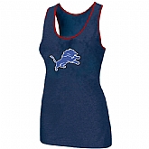 Nike Detroit Lions Ladies Big Logo Tri-Blend Racerback stretch Tank Top Blue