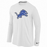 Nike Detroit Lions Logo Long Sleeve T-Shirt White,baseball caps,new era cap wholesale,wholesale hats