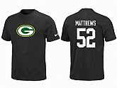 Nike Green Bay Packers 52 MATTHEWS Name & Number T-Shirt Black,baseball caps,new era cap wholesale,wholesale hats