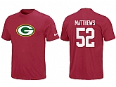 Nike Green Bay Packers 52 MATTHEWS Name & Number T-Shirt Red,baseball caps,new era cap wholesale,wholesale hats