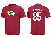 Nike Green Bay Packers 85 JENNNGS Name & Number T-Shirt Red,baseball caps,new era cap wholesale,wholesale hats