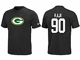 Nike Green Bay Packers 90 RAJI Name & Number T-Shirt Black,baseball caps,new era cap wholesale,wholesale hats
