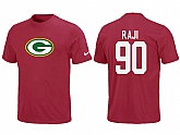 Nike Green Bay Packers 90 RAJI Name & Number T-Shirt Red,baseball caps,new era cap wholesale,wholesale hats