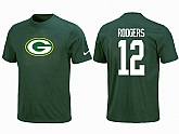 Nike Green Bay Packers Aaron Rodgers Name & Number T-Shirt Green,baseball caps,new era cap wholesale,wholesale hats