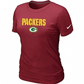 Nike Green Bay Packers Authentic Logo Women's T-Shirt Red,baseball caps,new era cap wholesale,wholesale hats