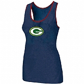 Nike Green Bay Packers Ladies Big Logo Tri-Blend Racerback stretch Tank Top Blue,baseball caps,new era cap wholesale,wholesale hats
