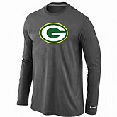 Nike Green Bay Packers Logo Long Sleeve T-Shirt D.Gray,baseball caps,new era cap wholesale,wholesale hats