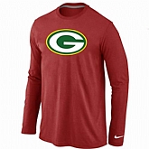 Nike Green Bay Packers Logo Long Sleeve T-Shirt Red,baseball caps,new era cap wholesale,wholesale hats