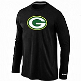 Nike Green Bay Packers Logo Long Sleeve T-Shirt black,baseball caps,new era cap wholesale,wholesale hats