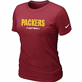 Nike Green Bay Packers Sideline Legend Authentic Font Women's T-Shirt Red,baseball caps,new era cap wholesale,wholesale hats