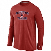 Nike Houston Texans  Heart & Soul Long Sleeve T-Shirt Red,baseball caps,new era cap wholesale,wholesale hats