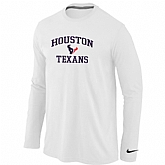 Nike Houston Texans  Heart & Soul Long Sleeve T-Shirt White,baseball caps,new era cap wholesale,wholesale hats
