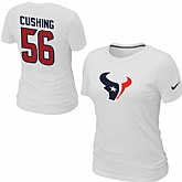 Nike Houston Texans 56 Cushing Name & Number White Women's T-Shirt,baseball caps,new era cap wholesale,wholesale hats