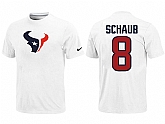 Nike Houston Texans 8 schaub Name & Number White T-Shirt,baseball caps,new era cap wholesale,wholesale hats