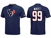Nike Houston Texans 99 Watt Name & Number Blue T-Shirt,baseball caps,new era cap wholesale,wholesale hats
