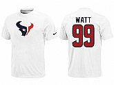 Nike Houston Texans 99 Watt Name & Number White T-Shirt,baseball caps,new era cap wholesale,wholesale hats