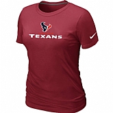 Nike Houston Texans Authentic Logo Women's T-Shirt Red,baseball caps,new era cap wholesale,wholesale hats