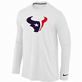 Nike Houston Texans Logo Long Sleeve T-Shirt White,baseball caps,new era cap wholesale,wholesale hats