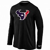 Nike Houston Texans Logo Long Sleeve T-Shirt black,baseball caps,new era cap wholesale,wholesale hats