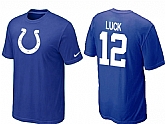 Nike Indianapolis Colts 12 LUCK Name & Number T-Shirt,baseball caps,new era cap wholesale,wholesale hats