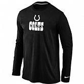 Nike Indianapolis Colts Authentic Logo Long Sleeve T-Shirt Black,baseball caps,new era cap wholesale,wholesale hats