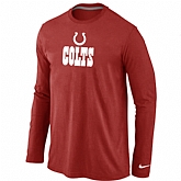 Nike Indianapolis Colts Authentic Logo Long Sleeve T-Shirt Red,baseball caps,new era cap wholesale,wholesale hats