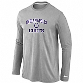 Nike Indianapolis Colts Heart & Soul Long Sleeve T-Shirt Gray,baseball caps,new era cap wholesale,wholesale hats