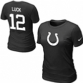 Nike Indianapolis Colts LUCK Name & Number Women's Black T-Shirt,baseball caps,new era cap wholesale,wholesale hats