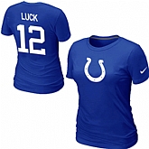 Nike Indianapolis Colts LUCK Name & Number Women's Blue T-Shirt,baseball caps,new era cap wholesale,wholesale hats