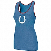 Nike Indianapolis Colts Ladies Big Logo Tri-Blend Racerback stretch Tank Top L.Blue