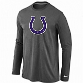 Nike Indianapolis Colts Logo Long Sleeve T-Shirt D.Gray,baseball caps,new era cap wholesale,wholesale hats