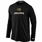 Nike Jacksonville Jaguars Authentic Logo Long Sleeve T-Shirt Black,baseball caps,new era cap wholesale,wholesale hats