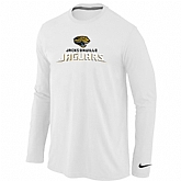 Nike Jacksonville Jaguars Authentic Logo Long Sleeve T-Shirt White,baseball caps,new era cap wholesale,wholesale hats