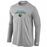 Nike Jacksonville Jaguars Heart & Soul Long Sleeve T-Shirt Gray,baseball caps,new era cap wholesale,wholesale hats