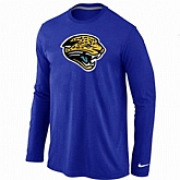 Nike Jacksonville Jaguars Logo Long Sleeve T-Shirt Blue,baseball caps,new era cap wholesale,wholesale hats