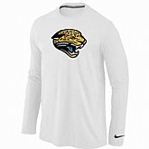 Nike Jacksonville Jaguars Logo Long Sleeve T-Shirt White,baseball caps,new era cap wholesale,wholesale hats