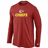 Nike Kansas City Chiefs Authentic Logo Long Sleeve T-Shirt Red,baseball caps,new era cap wholesale,wholesale hats