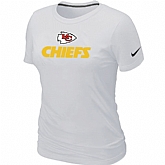 Nike Kansas City Chiefs Authentic Logo Women's T-Shirt White,baseball caps,new era cap wholesale,wholesale hats