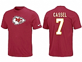 Nike Kansas City Chiefs Dexter 7 CASSEL Name & Number T-Shirt Red,baseball caps,new era cap wholesale,wholesale hats