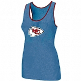 Nike Kansas City Chiefs Ladies Big Logo Tri-Blend Racerback stretch Tank Top L.Blue