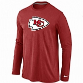 Nike Kansas City Chiefs Logo Long Sleeve T-Shirt Red,baseball caps,new era cap wholesale,wholesale hats