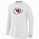 Nike Kansas City Chiefs Logo Long Sleeve T-Shirt White,baseball caps,new era cap wholesale,wholesale hats