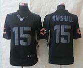 Nike Limited Chicago Bears #15 Marshall Impact Black Jerseys,baseball caps,new era cap wholesale,wholesale hats