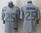 Nike Limited Seattle Seahawks #25 Sherman Grey Jerseys,baseball caps,new era cap wholesale,wholesale hats
