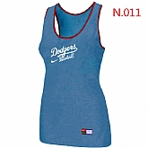 Nike Los Angeles Dodgers Tri-Blend Racerback stretch Tank Top L.Blue,baseball caps,new era cap wholesale,wholesale hats